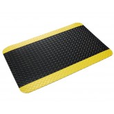 Crown Industrial Deck Plate Ultra Mat 3’ x 5’, Black & Yellow